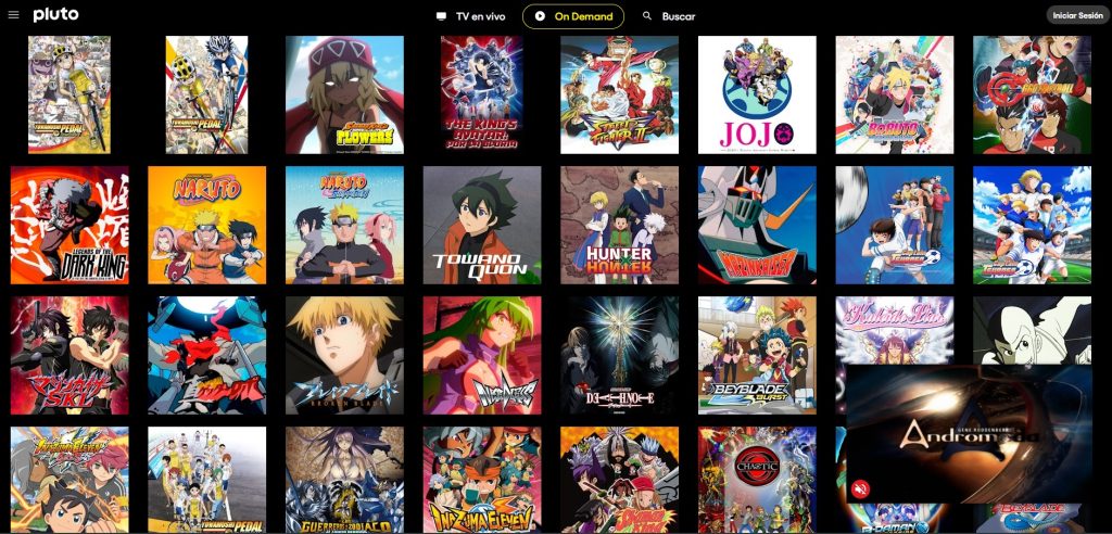 El catálogo de anime de pluto TV es muy amplio